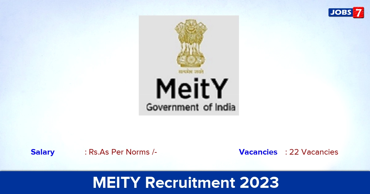 MEITY Content Writer & PHP Developer Recruitment 2023, 22 Vacancies! Apply Online