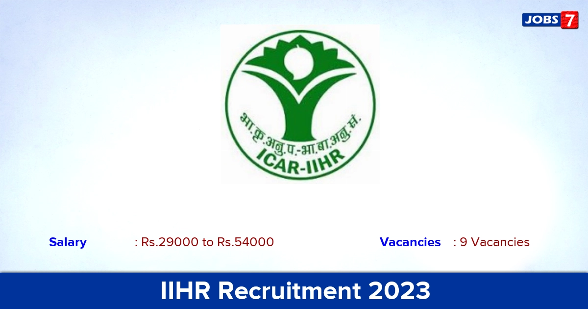 IIHR Recruitment 2023 - Apply Offline for Young Professional, JRF Jobs