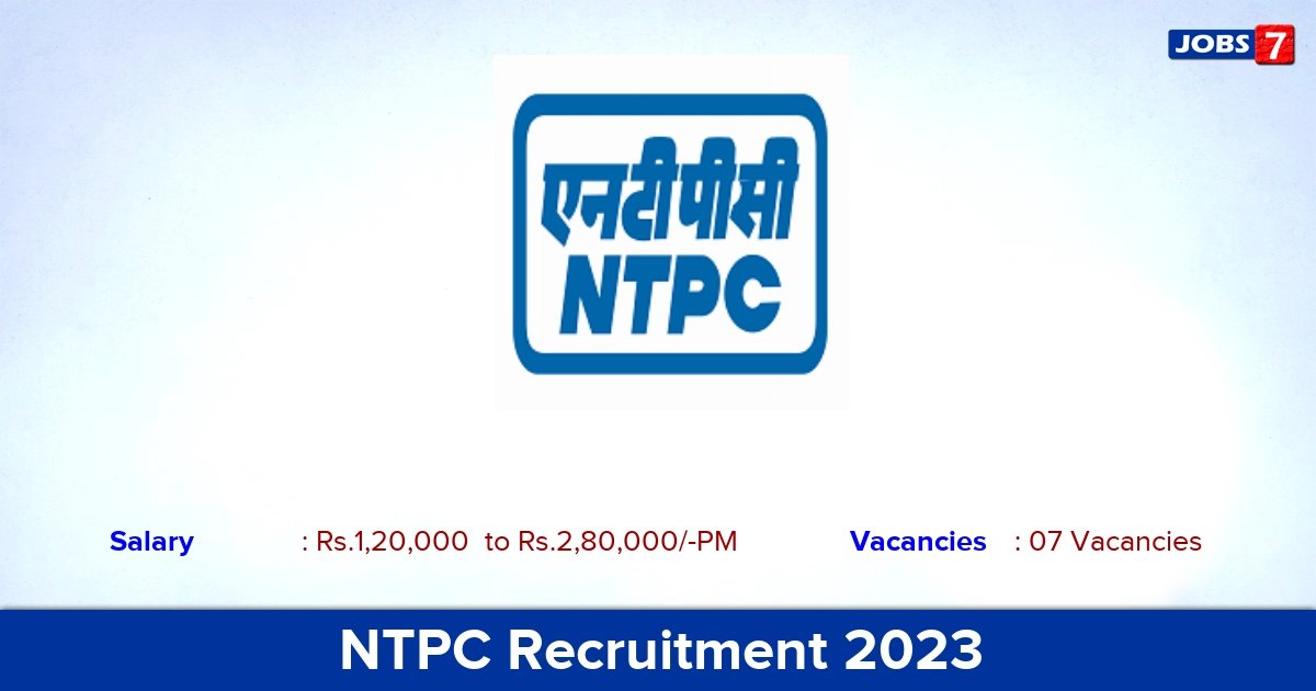 NTPC General Manager Recruitment 2023, Online Application!