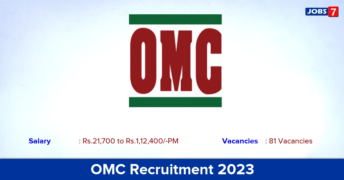 OMC Recruitment 2023  Walk-in Interview For Surveyor & Foreman Jobs!