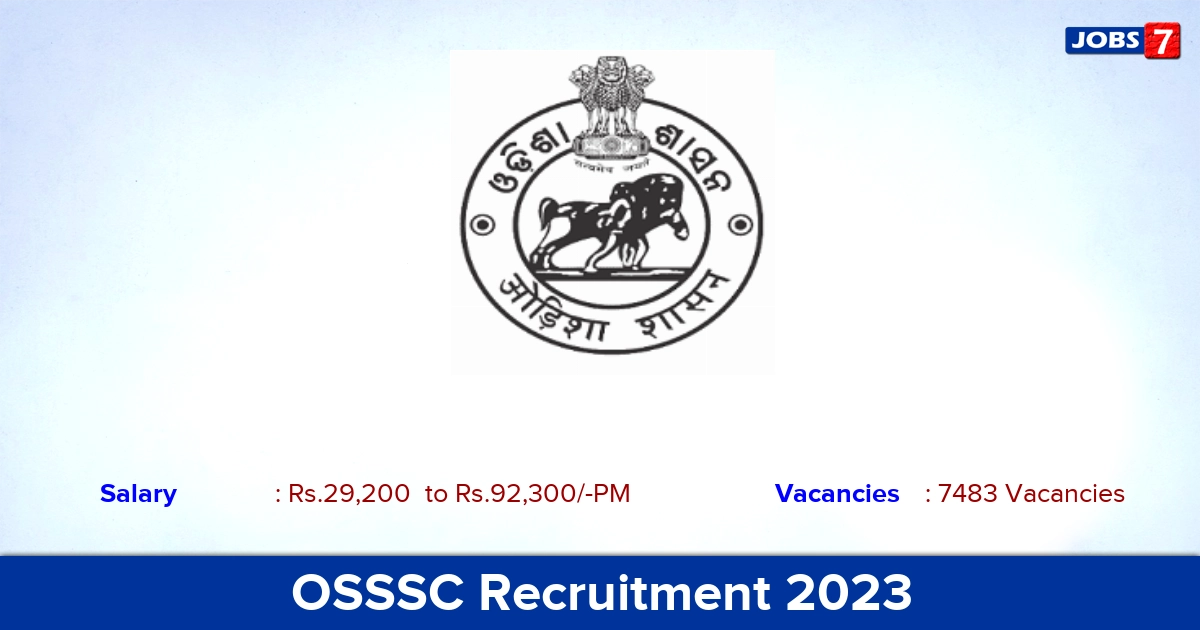 OSSSC Recruitment 2023 - Nursing Officer Posts, 7483 Vacancies! Apply Online