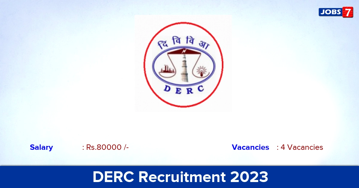 DERC Recruitment 2023 - Apply Offline for Staff Consultant Jobs