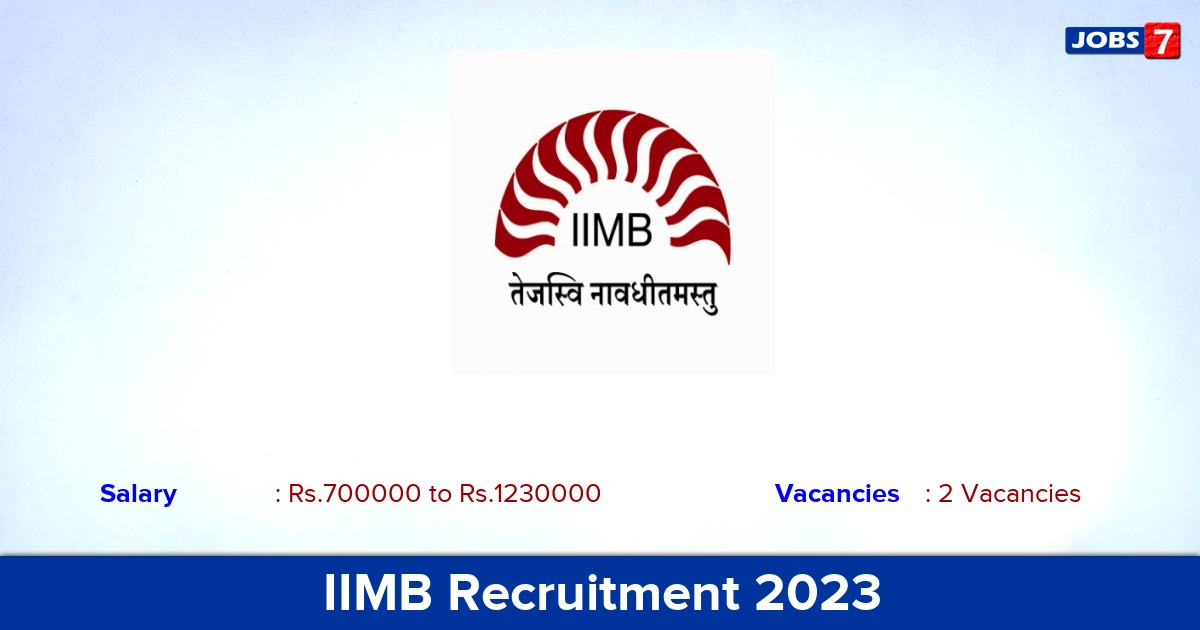IIMB Recruitment 2023 - Apply Online for Associate Manager/Assistant Manager Jobs