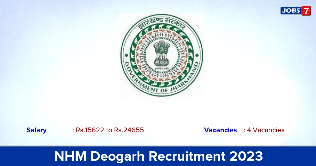 NHM Deogarh Recruitment 2023 - Apply Offline for Block Data Manager, Medical Officer Jobs