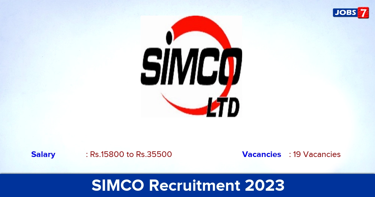 SIMCO Recruitment 2023 - Apply Offline for 19 Doctor Vacancies