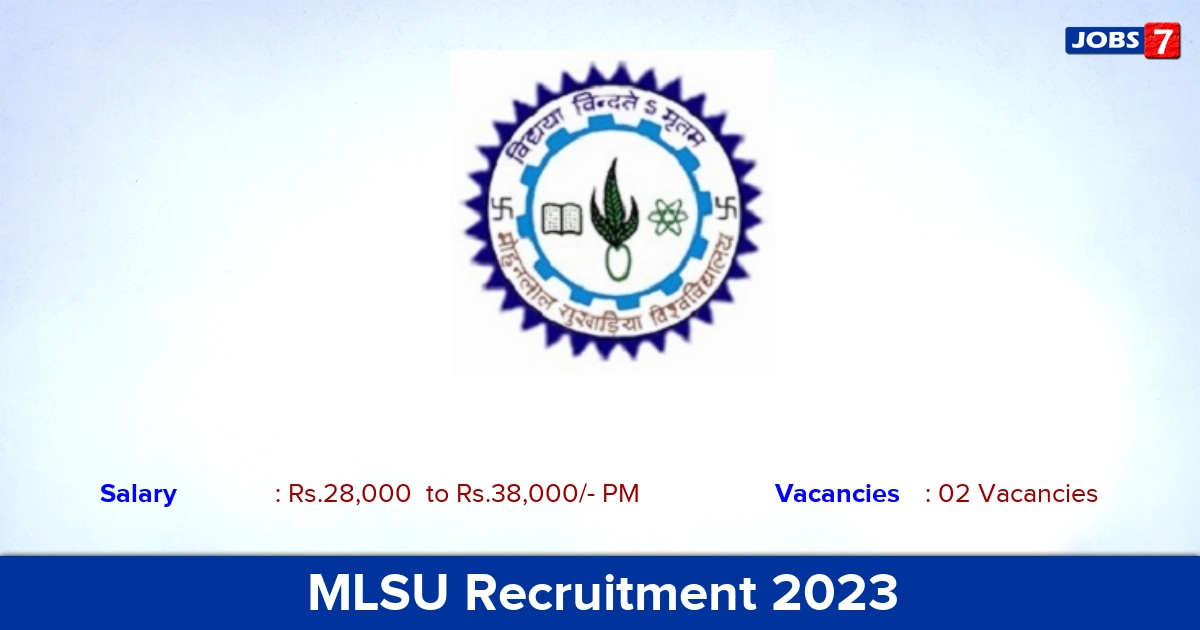MLSU Recruitment 2023 - Walk-in Interview For Research Investigator Jobs!