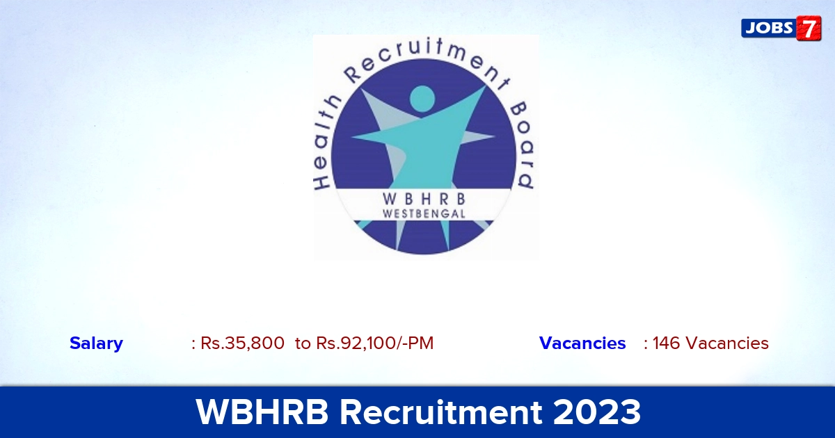 WBHRB Recruitment 2023 - Clinical Instructor Jobs, 146 Vacancies! Apply Now
