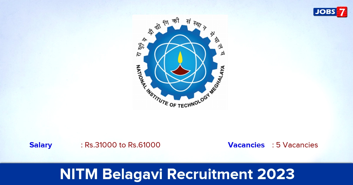 NITM Belagavi Recruitment 2023 - Apply Online for Scientist – B, Statistical Assistant Jobs