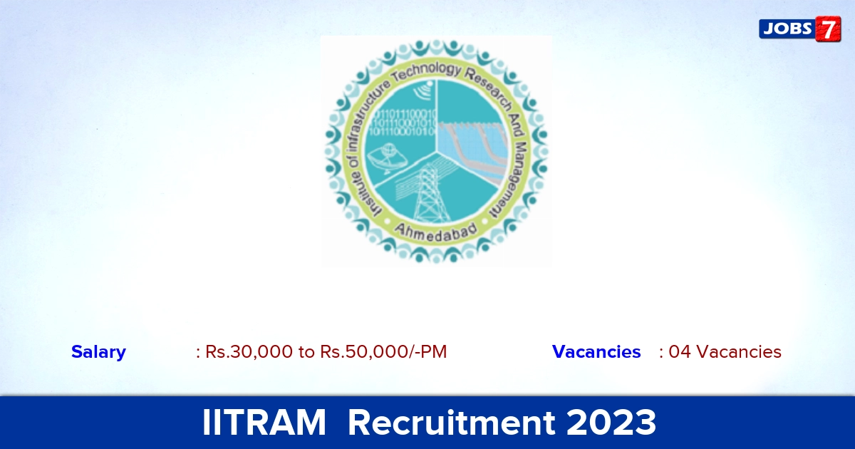 IITRAM  Recruitment 2023 - Office Executive Jobs, No Application Fee! Apply Online