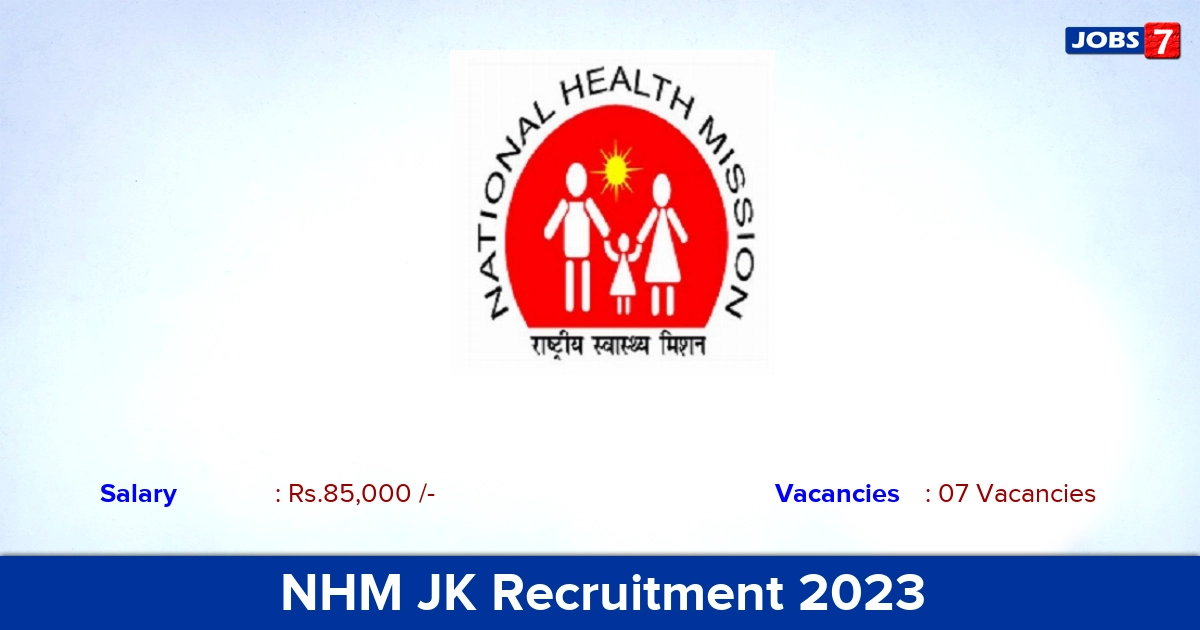 NHM JK Recruitment 2023 - Walk-in Interview For Specialist Doctor Jobs!