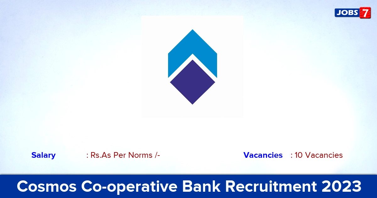 Cosmos Co-operative Bank Recruitment 2023 - Java developer Job, Apply Online!