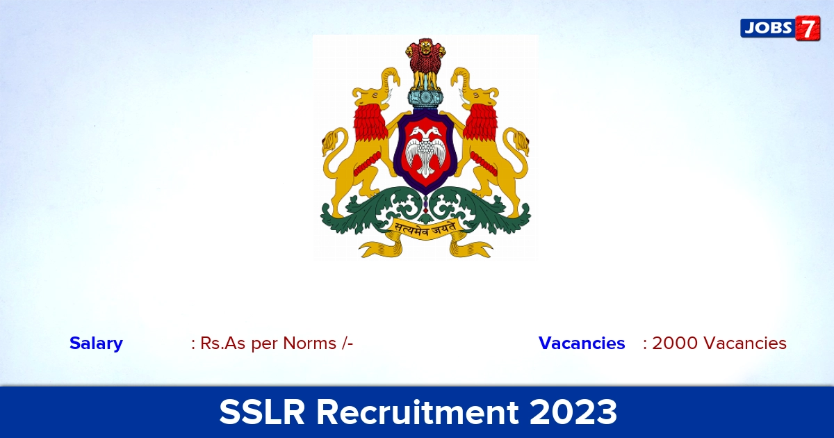 SSLR Karnataka Recruitment 2023 - Licensed Surveyors Jobs, Apply Online!