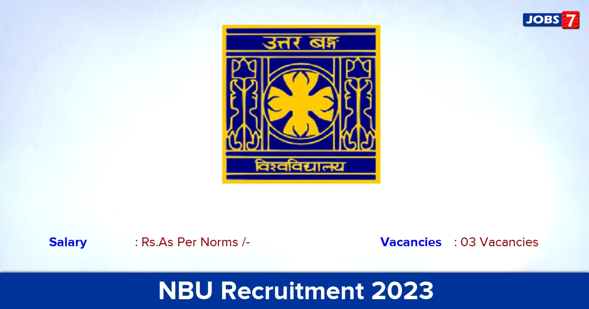 NBU Recruitment 2023 - Online Application For Assistant Professor Jobs!