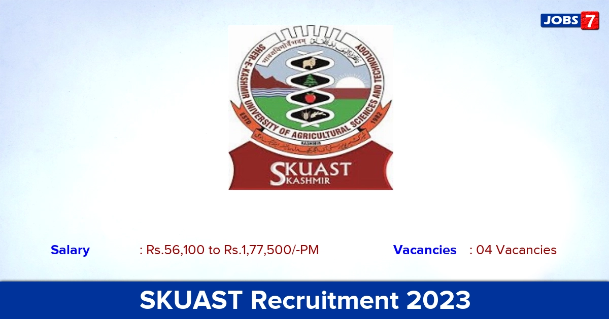 SKUAST Recruitment 2023 - Assistant Registrar Jobs, Apply Offline!