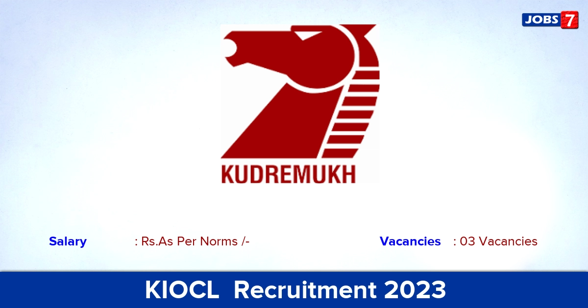 KIOCL  Recruitment 2023 - Senior Medical Officer Jobs, Apply Online!