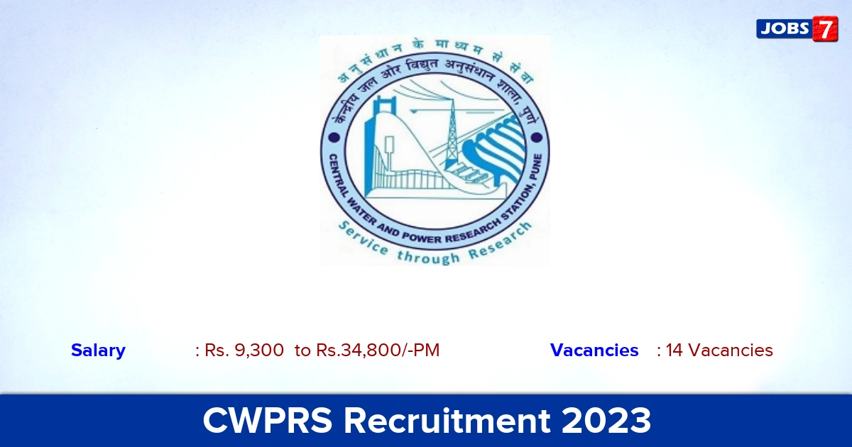 CWPRS Recruitment 2023 -  Superintendent Jobs, Offline Application!