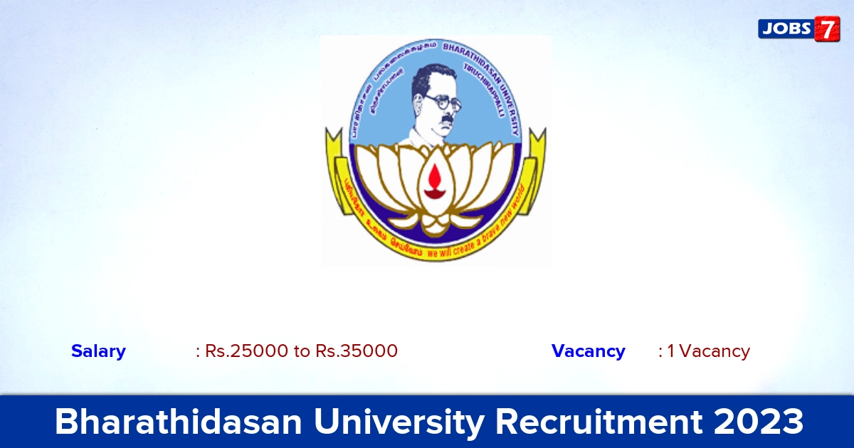 Bharathidasan University Recruitment 2023 - Apply Offline for JRF Jobs Bharathidasan University Recruitment 2023 - Apply Offline for JRF Jobs