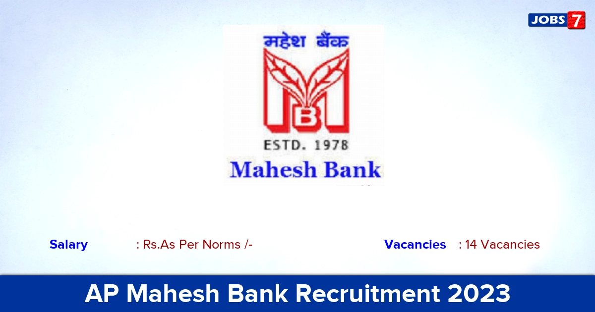 AP Mahesh Bank Recruitment 2023 - Senior Manager Jobs, Apply Through an Email!