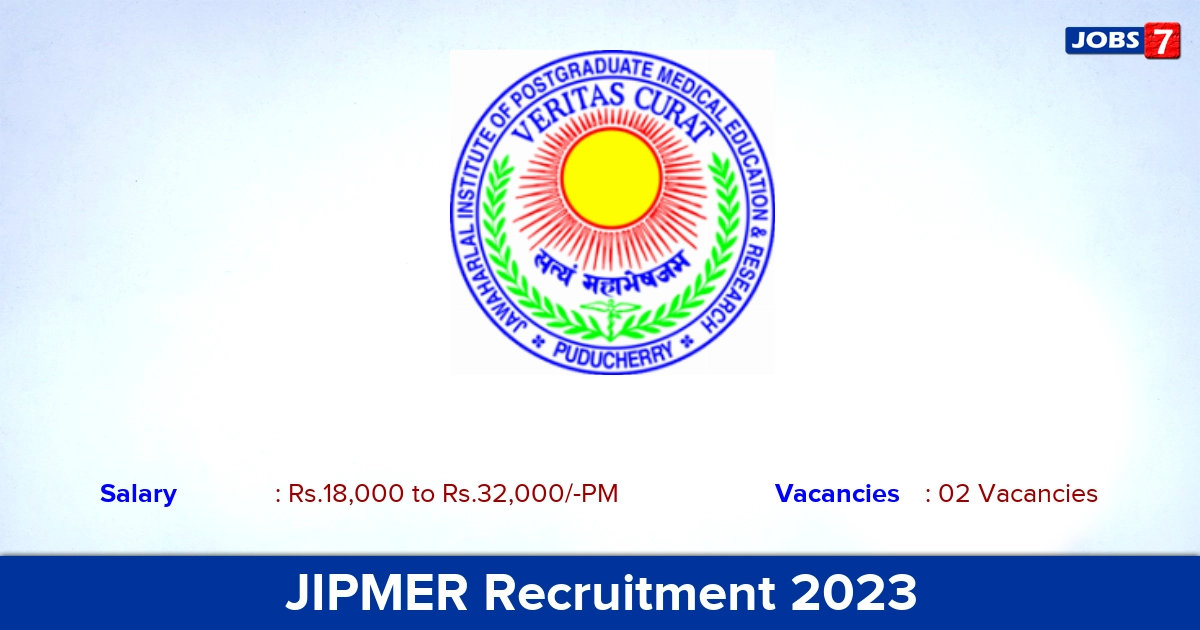 JIPMER Recruitment 2023 - Walk-in Interview For Project Technician Jobs! JIPMER Recruitment 2023 - Walk-in Interview For Project Technician Jobs!