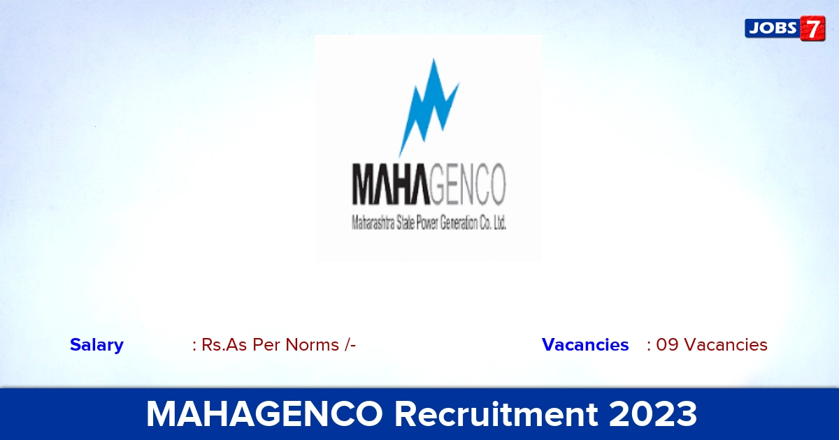 MAHAGENCO Recruitment 2023 - Offline Application For Chief Engineer Jobs! 