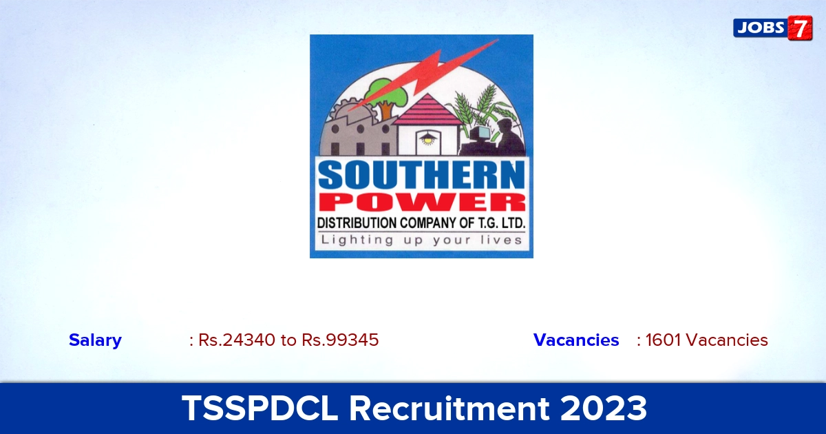 TSSPDCL Recruitment 2023 - Apply Online for 1601 AE, Junior Lineman Vacancies
