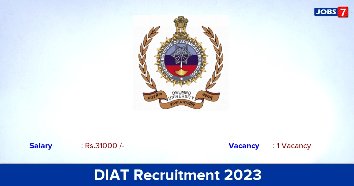 DIAT Recruitment 2023 - Apply Online for JRF Jobs