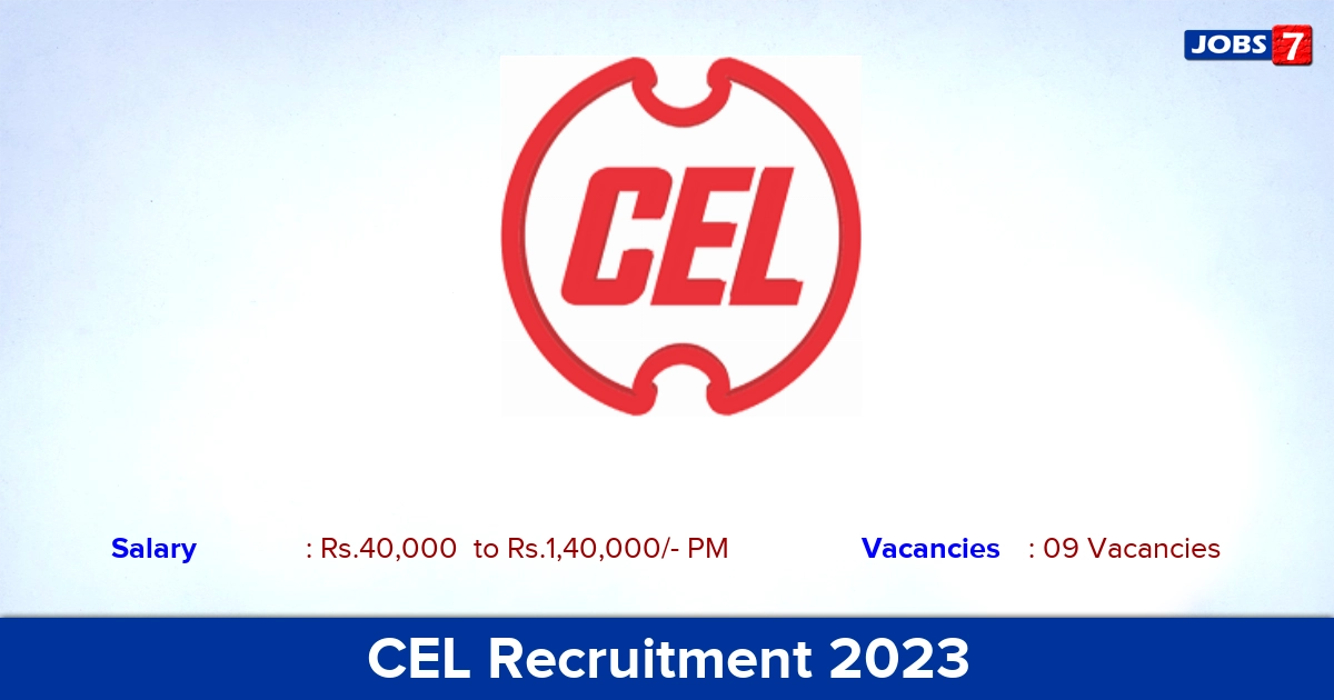 CEL Recruitment 2023 - Deputy Engineer Jobs, Apply Offline!