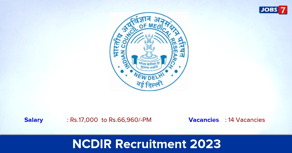 NCDIR Recruitment 2023 - Computer Programmer Jobs, Apply Either Online Or Offline!