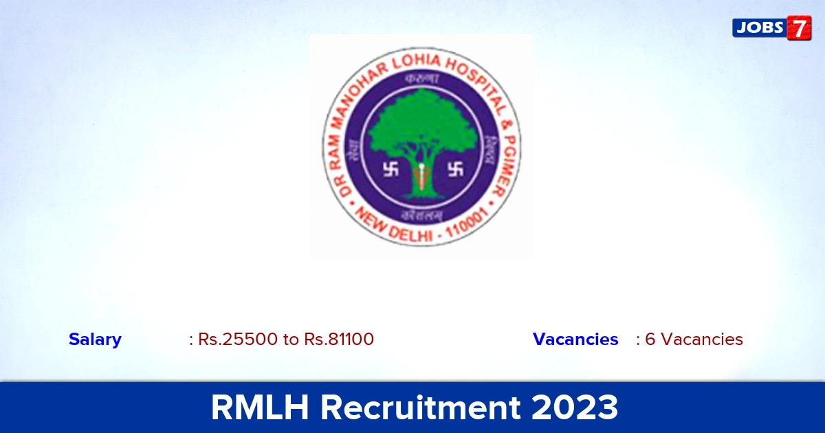 RMLH Recruitment 2023 - Apply Offline for Staff Nurse, Internship Jobs
