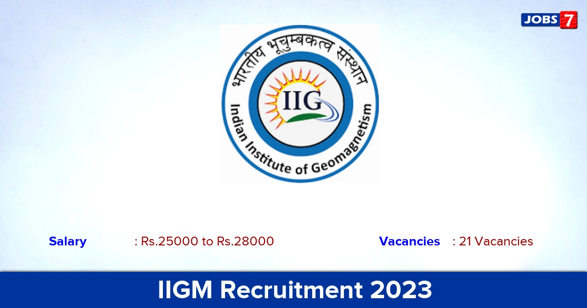 IIGM Recruitment 2023 - Apply Online for 21Project Assistant Vacancies