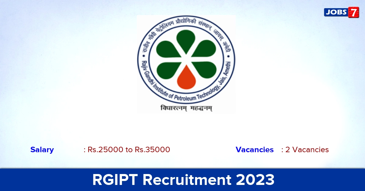 RGIPT Recruitment 2023 - Apply Online for JRF Jobs