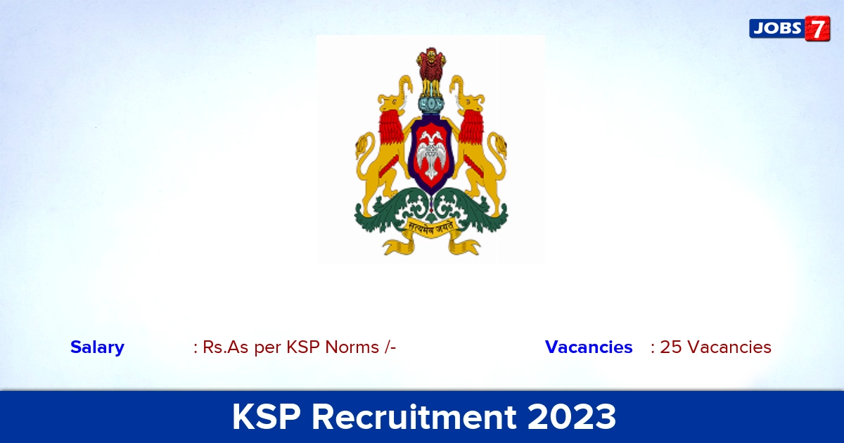 KSP Recruitment 2023 - Technical staff Jobs, Apply Offline!