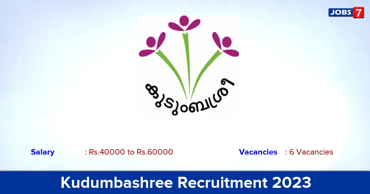 Kudumbashree Recruitment 2023 - Apply Online for Specialist Jobs