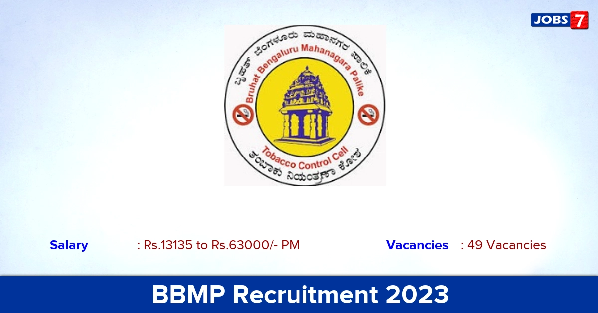 BBMP Recruitment 2023 - Walk-in Interview For Medical Officer Jobs! 