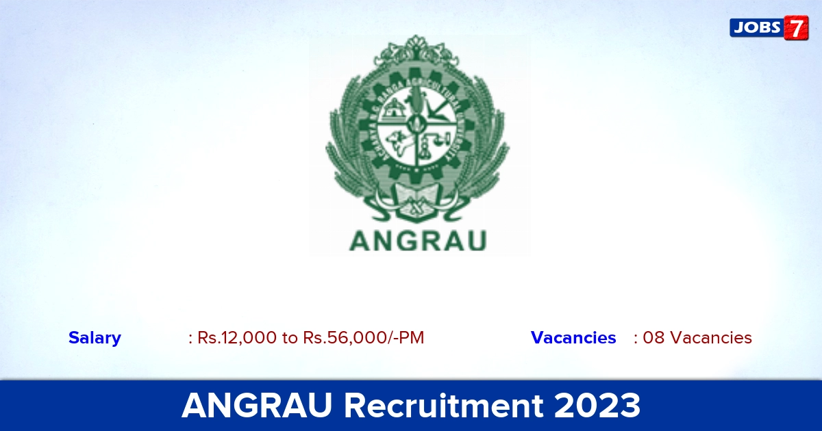 ANGRAU Recruitment 2023 - Lab Technician Jobs, Walk-in Interview!