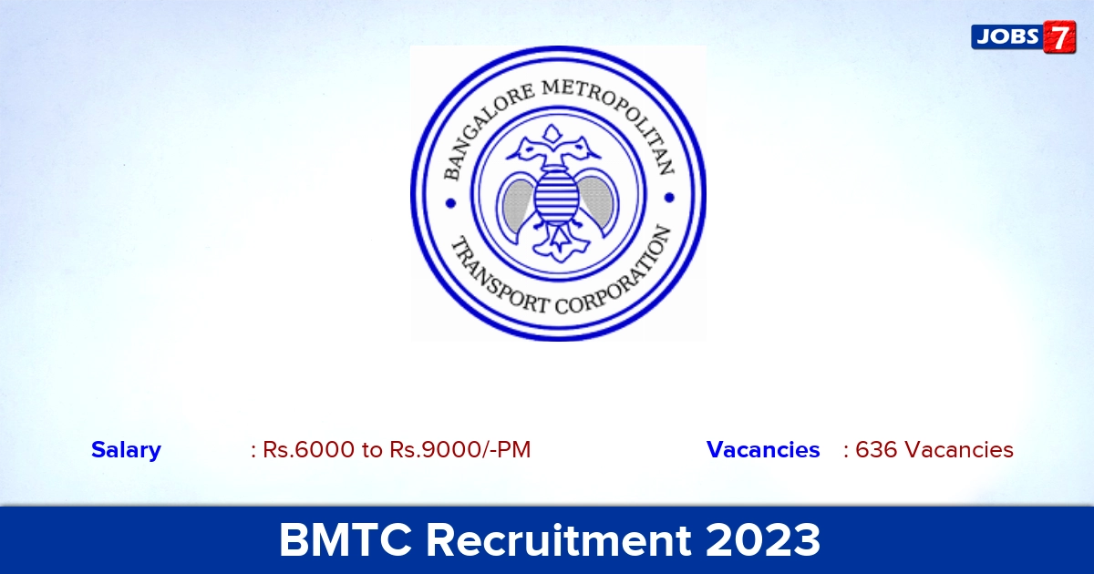 BMTC Recruitment 2023 - Apply Apprentice Jobs, Offline Application!