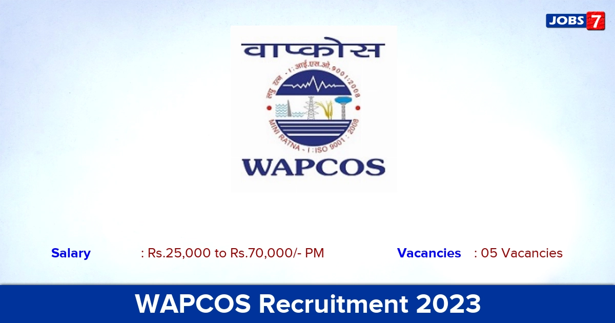 WAPCOS Recruitment 2023 - Technical Assistant Jobs, Apply Offline!