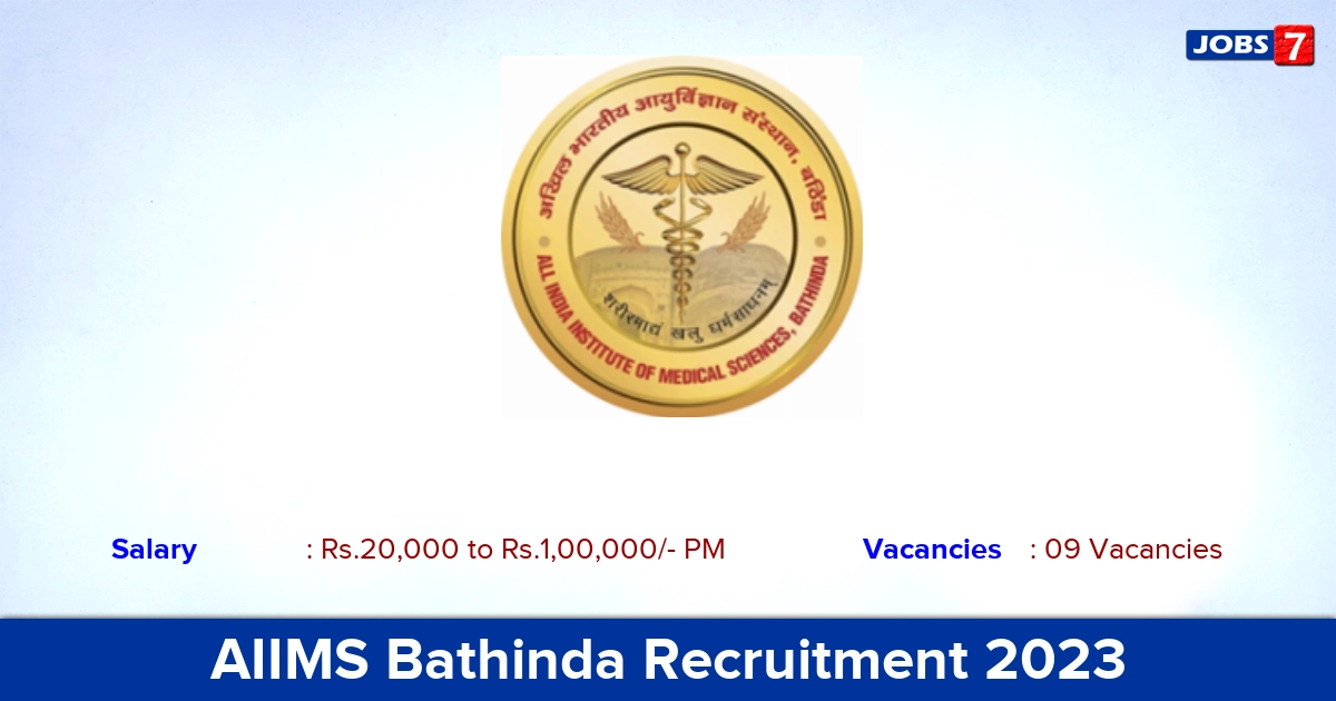 AIIMS Bathinda Recruitment 2023 - Walk-in Interview For Research Assistant Jobs! 