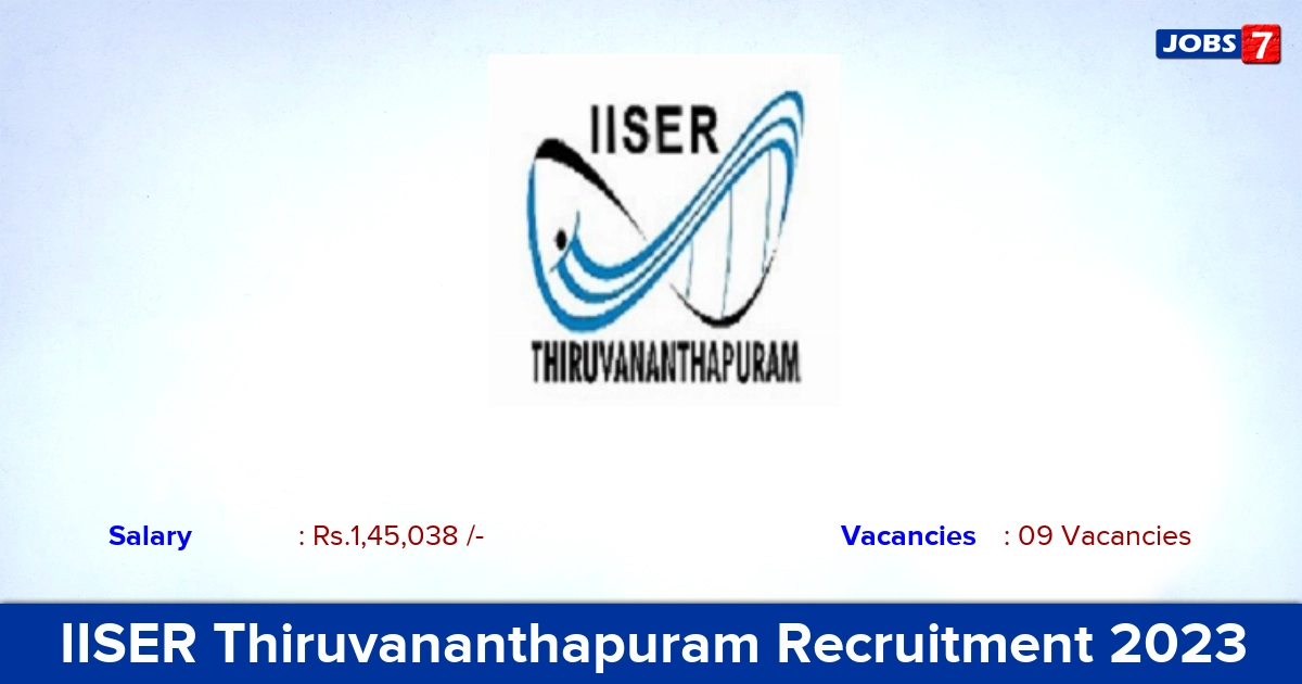 IISER Thiruvananthapuram Recruitment 2023 - Assistant Professor Jobs, Apply Now!