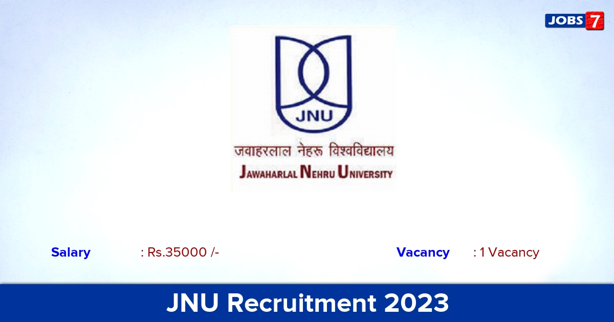 JNU Recruitment 2023 - Apply Offline for SRF Jobs
