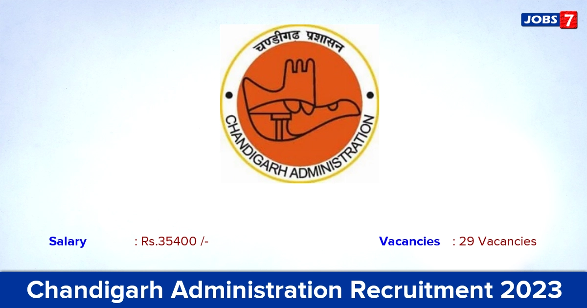 Chandigarh Administration Recruitment 2023 - Apply Online for 29 Junior Auditor Vacancies