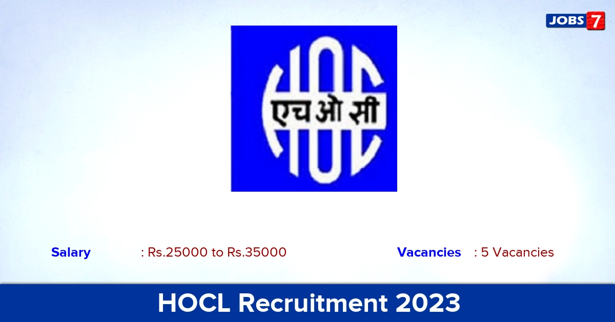 HOCL Recruitment 2023 - Apply Offline for Electrical Engineer Jobs