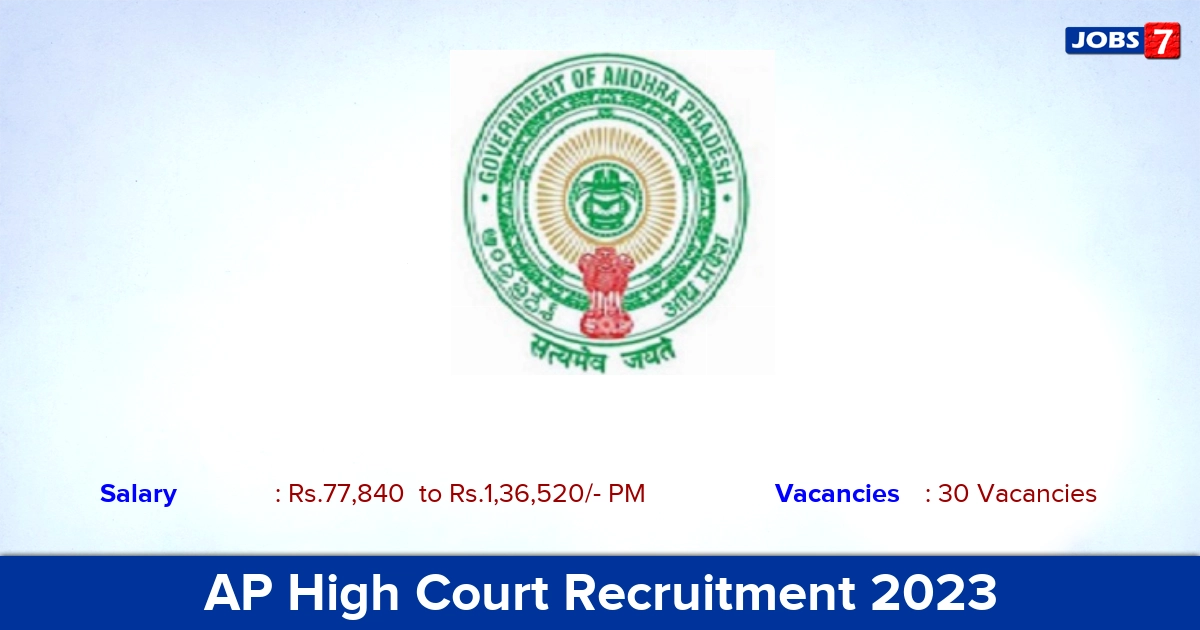AP High Court Recruitment 2023 - Apply Civil Judge Jobs, 30 Vacancies!