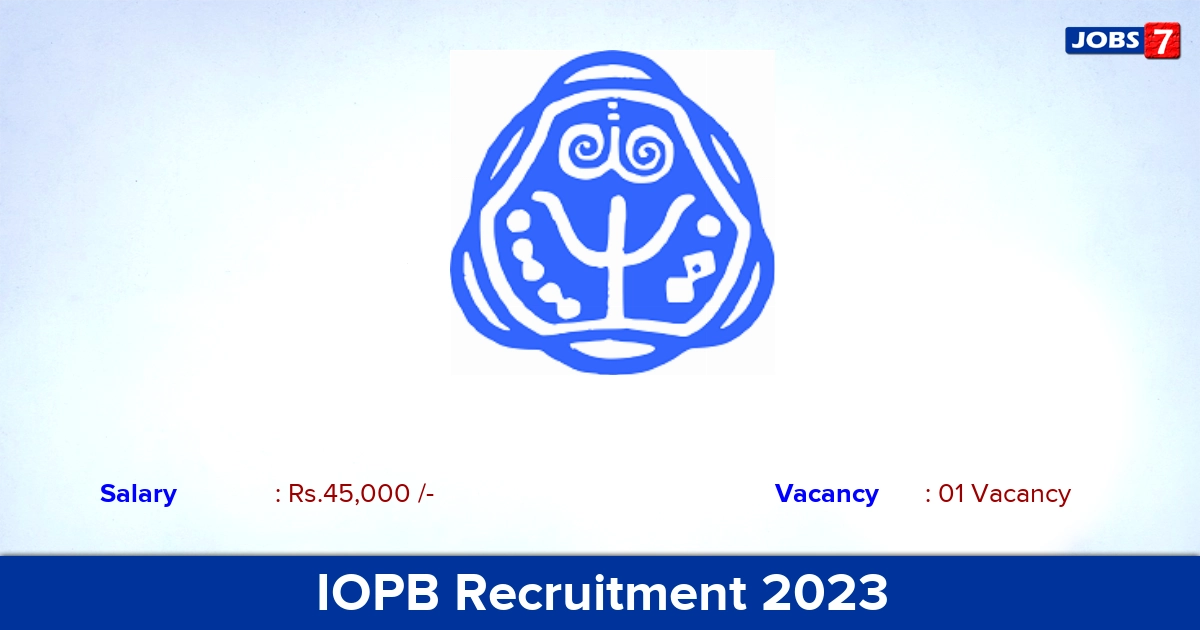 IOPB Recruitment 2023 - Web Developer Jobs, Apply Either Online Or Offline!