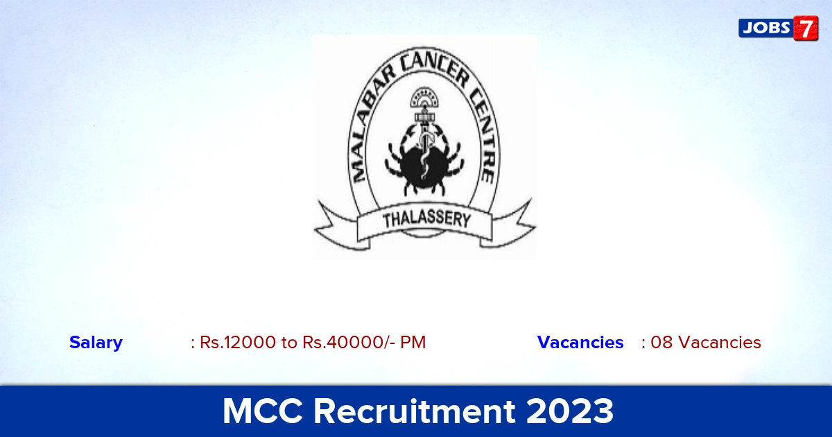 MCC Kerala Recruitment 2023 - Staff Nurse & Pharmacist Jobs, Walk-Interview!
