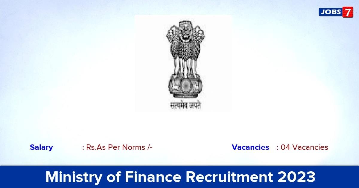 Ministry of Finance Recruitment 2023 - Stenographer Jobs, Apply Offline!