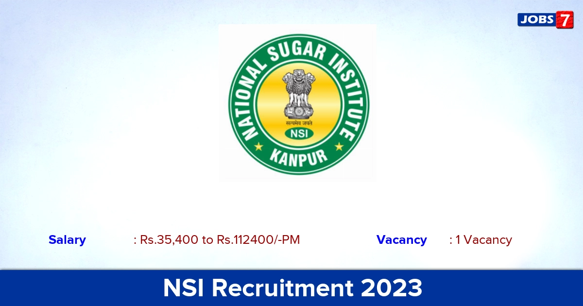 NSI Recruitment 2023 - Senior Technical Assistant Job vacancy Apply Offline Now!
