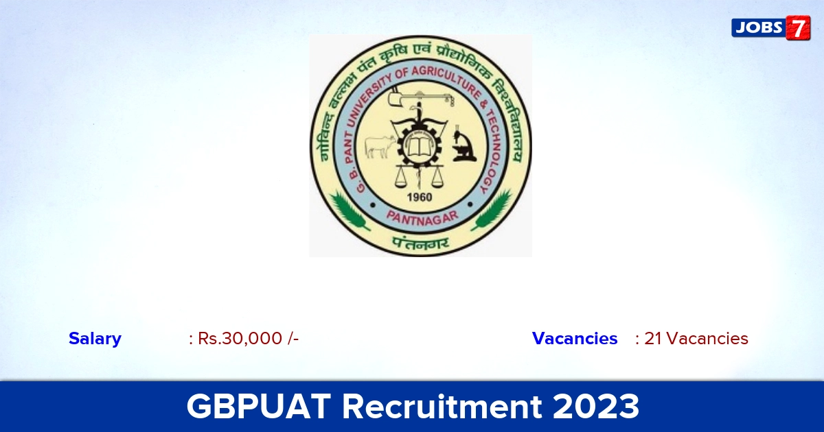 GBPUAT Recruitment 2023 - Walk-in Interview For Faculty Jobs!