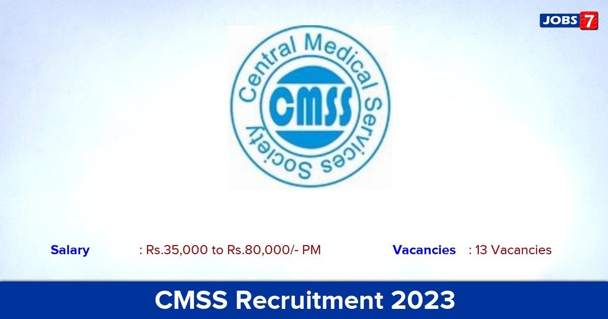 CMSS Recruitment 2023 - Apply Manager Jobs, Offline Application!