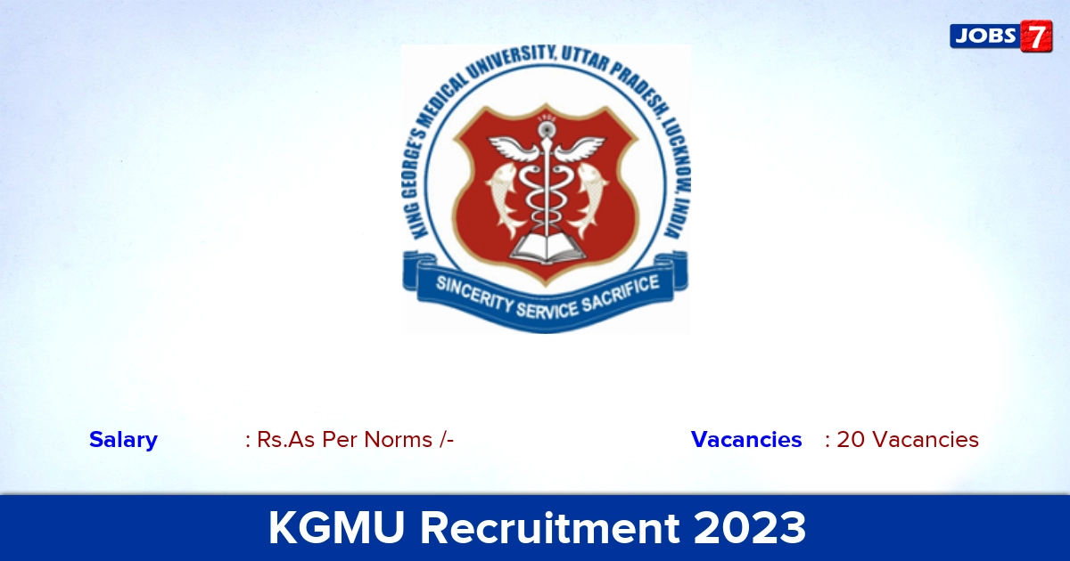 KGMU Recruitment 2023 - Apply Senior Resident Jobs, Details Here!
